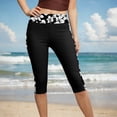 thumbnail image 5 of Staron Women's Swim Pants High Waisted Swimsuit Capris Leggings Fashion Beach Pool Vacation Casual Stretchy Water Activities Tankini Bottoms, XXL, 5 of 5