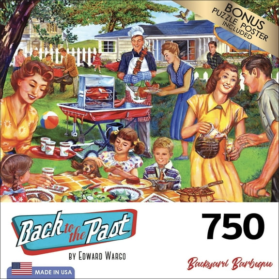 Cra-Z-Art Back to the Past 750-Piece Backyard Barbeque Adult Jigsaw Puzzle