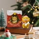 thumbnail image 5 of Juguete estatuas animales decoración de Navidad, estatuas de animales de madera, decoración de escritorio para oficina, estantería de Navidad, árbol de Navidad pequeño, decoración de hogar,, 5 of 9