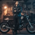 thumbnail image 6 of Daniel Smart Men leather vest Cowhide Motorcycle Leather Vest, 6 of 7