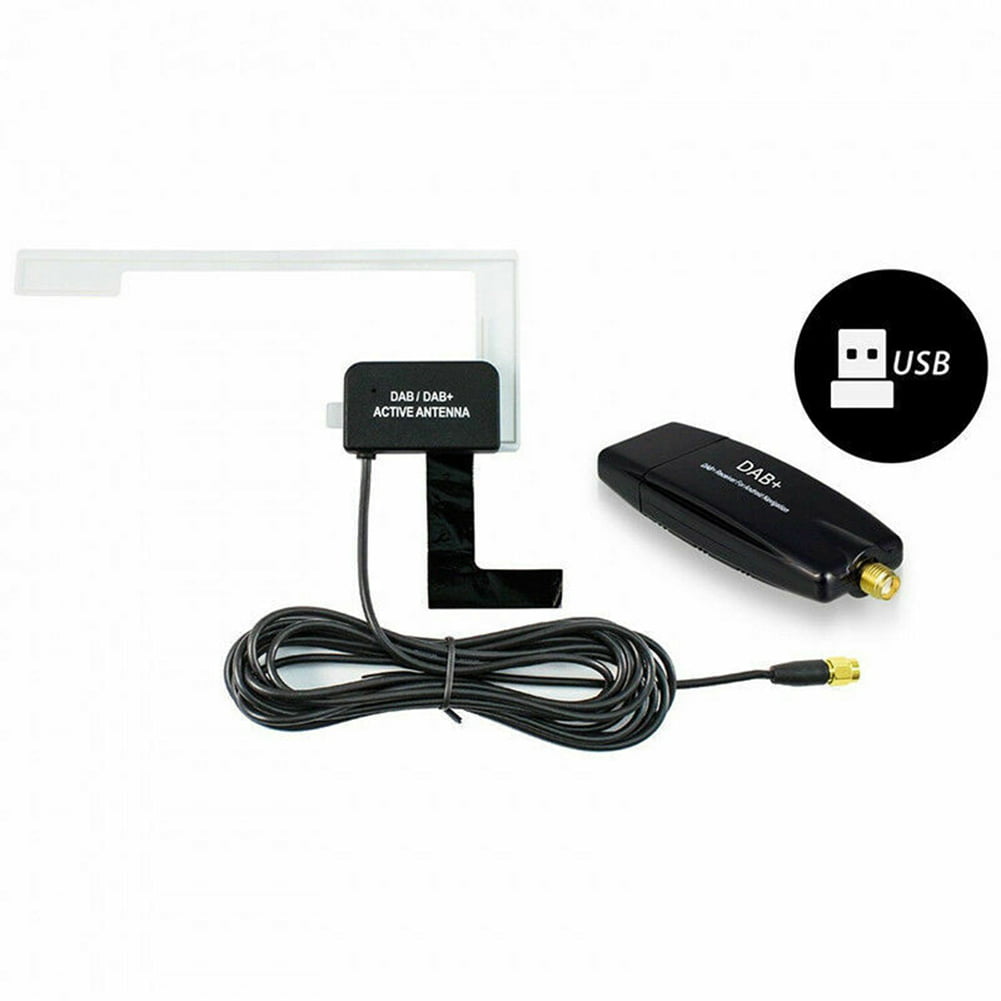 træfning grube Eksperiment USB DAB Receiver Tuner Disc Antenna Adapter Stick For Android Auto Radio  Car - Walmart.com