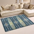 thumbnail image 2 of Aztec Ikat Pattern Area Rugs Colorful Large Non-Slip Floor Matative Carpets Doormat for Kitchen Living Dining Dorm Playing Room Bedroom 60 x 39inch Home Decor, 2 of 7