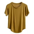 thumbnail image 2 of SDNall Blouse Femme Unie Décontractée Mode Col Rond Régulière Sans Manches Vêtements de Nuit Hauts, 2 of 9