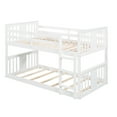 thumbnail image 4 of Clearance! Twin Over Twin Bunk Bed with Ladder, White, 4 of 9