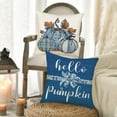 thumbnail image 2 of Blue Boho Autumn Decorative Pillow Covers 20x20 Inch Set of 4 Hello Pumpkin Fall Thankful Grateful Blessed Decor Maple Leaf Pillows Cushion Case for Home Sofa Couch, 2 of 6