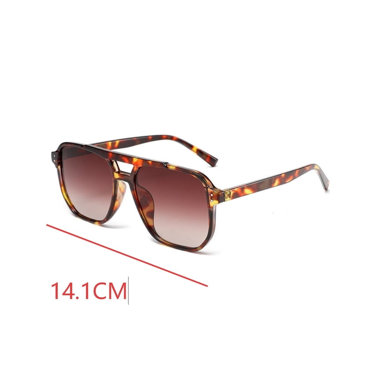 Vintage Pilot Sunglasses Oversized Retro Square Double Bridge 70s UV Protection Sunier Purple Retro Pilot Sunglasses for Women Gilrs Men  main image 4
