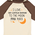 thumbnail image 4 of Inktastic I Love My Little Sister To The Moon and Back Boys or Girls Long Sleeve Baby Bodysuit, 4 of 5