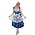 thumbnail image 4 of Dirndl Trachten Haus 3 Piece Long German Oktoberfest Dirndl Cotton Dress for Womens and Girls - Blue, 4 of 11