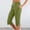 *Green, variant on Women's Drawstring Waist Capri Pants,Button Split Hem Casual Trousers For Women,Ladies Lightweight Lounge Workout Pants with Pockets,Black,S-2XL