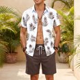 thumbnail image 7 of JFOPQVSM Outfits for Men 2 Piece Sets European and Men's Printed Casual Sports Short Sleeved Shirt Shorts Set Two Piece Set, 7 of 7