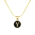 thumbnail image 1 of SIfdSeng Collier Initiale 26 Forme Ronde Chaîne Alphabet 26 Collier Alphabet A Z Initiale 26 Colliers Dorés pour Femmes Filles, 1 of 6