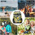 thumbnail image 7 of Backpack Cooler lunch bag 36 Can Capacity Insulated Bag for Camping, Beach, Hiking & Travel Lemons and Pink Flowers, 7 of 7
