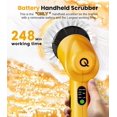 thumbnail image 2 of 5000mAh Battery Electric Spin Scrubber Q4, Handheld Scrubber for Cleaning with Display, Power Dish Scrubber with 5 Heads, Shower Cordless Cleaning Brush for Bathroom/Sink/Window, 2 of 2