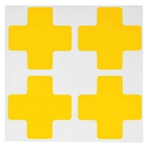 Brady Floor Tape,Yellow,2 inx5 in,Cross,PK20 104469