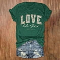 thumbnail image 2 of Trendfront Womens Love Like Jesus Graphic T Shirts Crewneck Short Sleeve Fashion Tops Summer Tee Casual Relaxed Shirt, 2 of 4