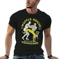 thumbnail image 3 of Waffle House Amateur Wrestling Wednesdays Mens T Shirts Cotton Short Sleeve T-Shirt Crew Neck Tees Casual Shirt, 3 of 5
