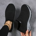 thumbnail image 4 of Women's Breathable Knit Walking Shoes Comfortable Slip On Sneakers Casual Non Slip Barefoot Shoes with Arch Support White Size 10.5, 4 of 6