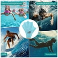 thumbnail image 6 of Uxcell 2 Pair Silicone Swimming Gloves Webbed Finger Frog Type Medium Gloves Blue, 6 of 7