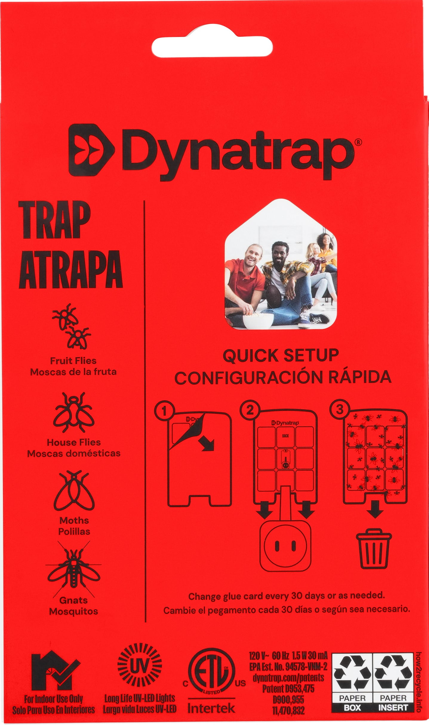 Dynatrap Dot Reusable Indoor 400 Sq. Ft. Plug-In Insect Trap