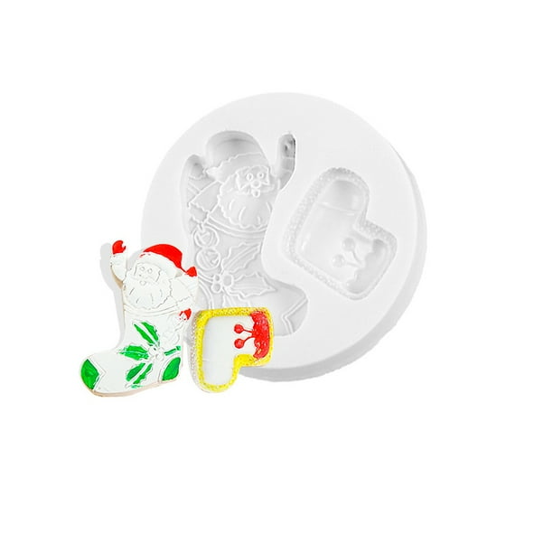 Yuarrent Moldes para galletas Molde en relieve Decoración Fondant Fundición Die Aniversario Herramientas y accesorios para hornear calcetines de navidad 05 Yuarrent HA061362-12B