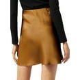 thumbnail image 5 of Hibeli Women's Trendy Satin Mini Skirt Elastic High Waist A Line Party Skirt, 5 of 5