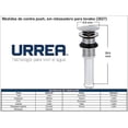 thumbnail image 5 of Tapon Push URREA TPVA Para Lavabo De Laton Sin Rebosadero 3827, 5 of 5