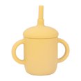 thumbnail image 6 of BIMZUC Toddler Cup Silicone Spill Proof Prevent Slip Handle BPA Free Baby Trainer Sippy Cup with Straw for Infant 6 Months Above, Unbreakable Design, Yellow, 6 of 9