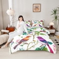 thumbnail image 4 of Manfei Teens Animal Birds 2pcs Bedding Comforter Set,Chic Flowers Twin Comforter Sets,Botanical Plants Breathable Bedding Set,Ultra Soft Home Decor,Reversible, 4 of 8