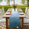 thumbnail image 4 of Table Runners 72 Inches Long Dress Scarves, Blue Coastal Wave Farmhouse Kitchen/Dining Table Runner, Coffee Tablerunners, Summer Ocean Nautical Beach Ombre 16x72 Inch, 4 of 9