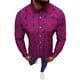 thumbnail image 1 of Camisas De Vestir Para Hombre Manga Corta Hombres manga larga Otoño Invierno Casual Plaid impreso camisas Top blusa camisas (Red, S), 1 of 7