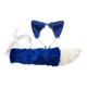 thumbnail image 3 of Juego de orejas y Cola larga Yuyangstore de piel sintética para Carnaval festivo Mardi Azul, 3 of 8