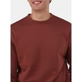 thumbnail image 4 of No Boundaries All Gender Fleece Crewneck Sweatshirt with Long Sleeves, Men's and Big Men’s, 4 of 5