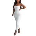 thumbnail image 1 of xiaxaixu Femmes Bodycon Midi Robe, Spaghetti Sangle Robe de Cocktail de Couleur Unie, 1 of 5