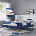 thumbnail image 6 of Modway Harlow Perfomance Velvet Platform Bed Frame, Queen, Blue, 6 of 7