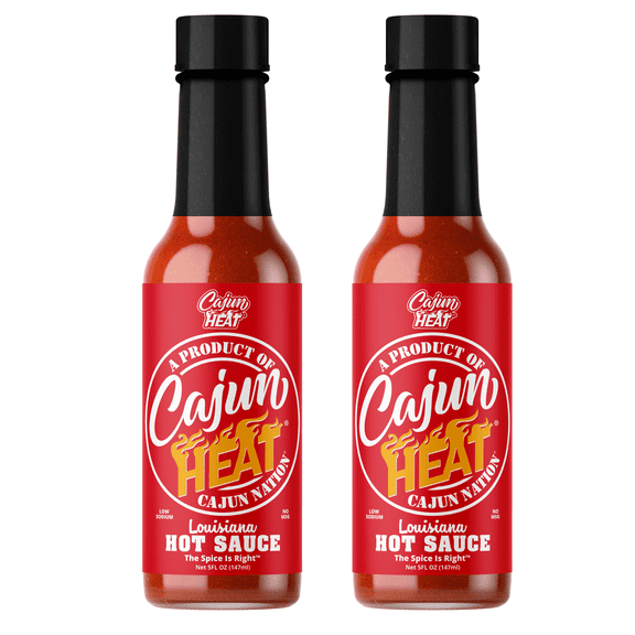 Cajun Nation Louisiana Hot Sauce, 5 oz – Spicy Cajun-Style Condiment – Low Sodium, No MSG – Made in Louisiana
