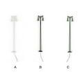thumbnail image 4 of Model Train Lamppost with Ladder Courtyard Decorations LED Railway Light Two-Heads Track Lamp Table Scenery Accessories Gray (White Light), 4 of 8
