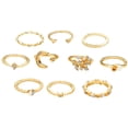 thumbnail image 1 of 10pcs Anillos Star / Moon Theme Adorno Accesorio para Mujeres Chica Viajes Viajes, 1 of 8