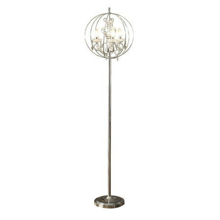 Shine 61 Inch Floor Lamp - Chandelier Style - Crystal and Metal - Chrome