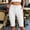 White, variant on Women's Knee Length Shorts Baeitkot Women's Solid Color High Waisted Knee Length Shorts Casual Cargo Capris with Pockets Wine M