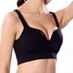 thumbnail image 4 of Gibobby Brasier deportivo para mujer Sujetador con cierre frontal para mujer, espalda, talla grande, sin forro, con aros, completa(Negro,CH), 4 of 5