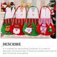 thumbnail image 4 of Ounissouiy Bolso de mano con diseño de Papá Noel, bonitos soportes de regalo, paquete de cordón elástico ligero, adornos navideños de bolsillo para Kits de decoración para fiestas Alce Ounissouiy HA069620-03, 4 of 6
