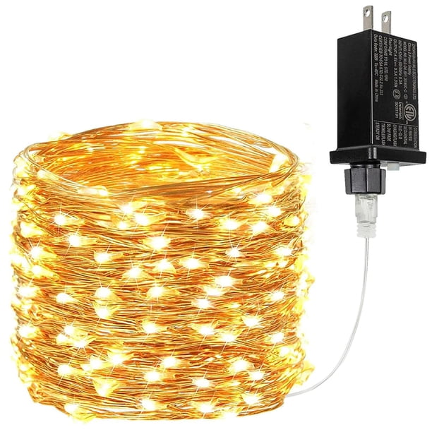 Cadena de luces BHCLIGHT, 10 m, 100 LED, impermeable, 8 modos, temporizador
