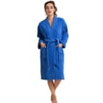 thumbnail image 3 of TowelSoft Women's 100% Cotton Terry SPA Bathrobe Royal Blue S/M, 3 of 4
