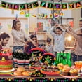 thumbnail image 7 of Mexican Themed Fiesta Party Supplies, 161pcs Mexican Party Paper Tableware set Including Fiesta Plates Cups Napkins Tablecloth and Banner, 7 of 7