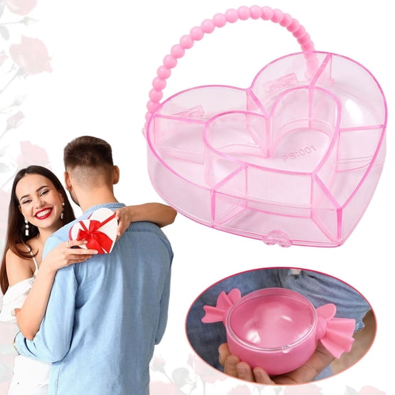 Candy Shaped Containers Valentine Candy Jar Fillable Candy Containers Come DIY Sweetheart Candy Jar For Sugar Cookie Valentines Day Ideas For Women,Food Storage Containers