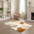 thumbnail image 2 of ODIKA 4'x6' Ultra-Soft Area Rug, Pick Inspired Cow Spotted Mottled Patches Border Patchwork Abstract None Washable, Bare feet friendly, Silk-Touch for Bedroom Home office, 2 of 7