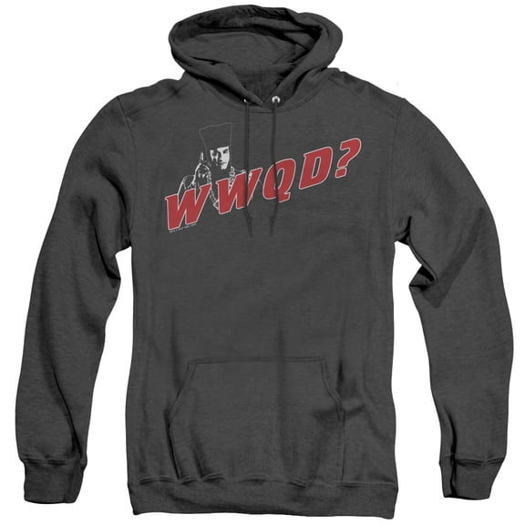 Star Trek Wwqd Adult Heather Hoodie Sweatshirt Black