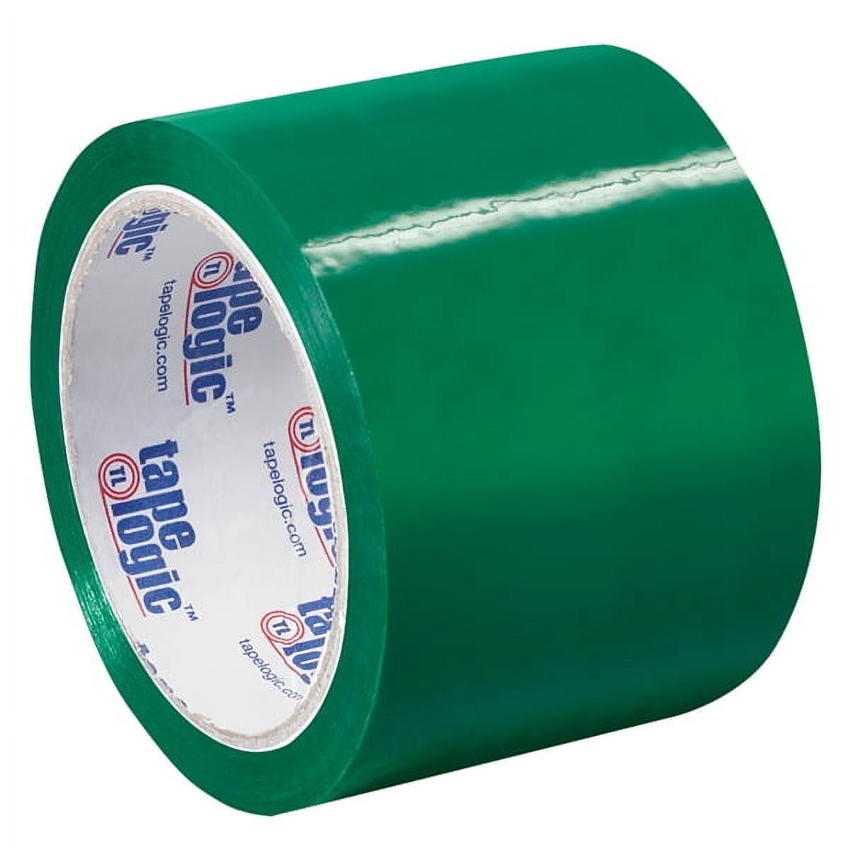 Tape Logic Green Carton Sealing Tape 3" x 55 Yard (6 Pack)