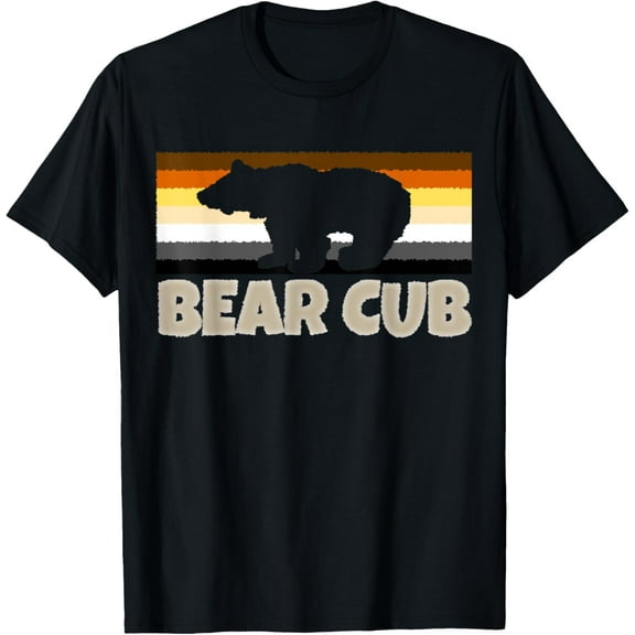 Bear Cub Gay Pride Flag Colors Culture LGBT Young Men Tshirt