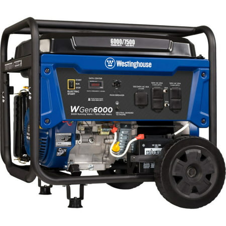 Westinghouse WGen6000 Gas Powered Portable Generator with Electric